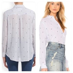 COPY - Rails Charli Buttondown Palm in Linen-Blend Shirt